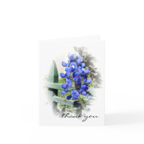 Blue Bonnet Thank You Note Card cards