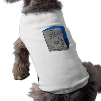 Blue BOOMBOX Dog Tee Shirt