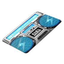 Blue boombox vinyl magnets