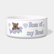 Blue Boss of My Bowl Dog Dish Dog Food Bowl