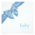 Blue Bow Baby Shower invitation