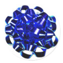 Blue Bow Christmas Packaging Sticker