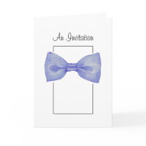 Blue Bow Tie Invitation Card