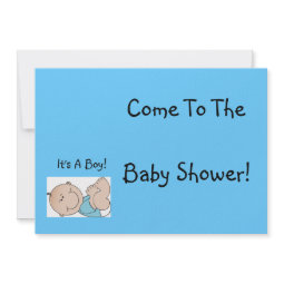 Blue Boy Baby Shower Invitation invitation