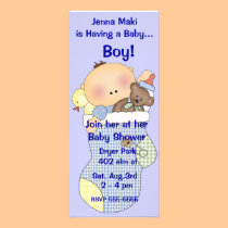 Blue Boy Baby Shower Party Invitations invitations