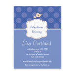 Blue Boy - Cute dots and bird baby shower invites Post Card
