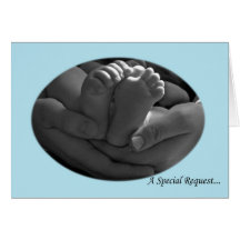 Blue Boy Godmother Request Card
