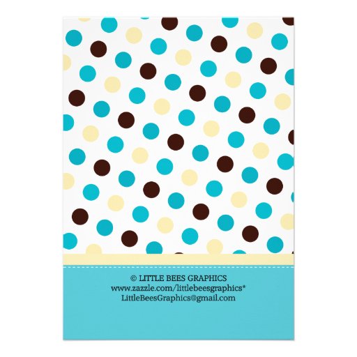 Blue Boy Sock Monkey Baby Shower Invitation
