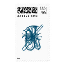 Blue Brass & Sax Stamp