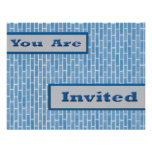 blue Bricks invitations