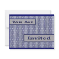 blue bricks invite invitations by DonnasGreetingCards blue bricks invite invitations