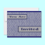 blue bricks invite invitations