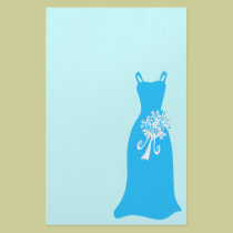 Blue Bridesmaid Bridal Stationery stationery