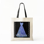 BLUE Bridesmaid Dress Cotton Tote Bag