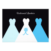 Blue Bridesmaid Luncheon or Brunch Invitation invitations