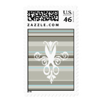 Blue/Brow Stripe Scissors postage