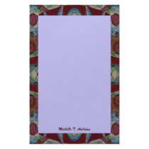 blue brown abstract stationery