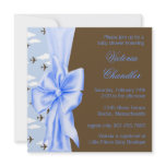 Blue Brown Airplanes Baby Boy Shower Personalized Invites