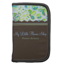 Blue & Brown Floral Folio Day Planner