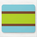 Blue, Brown & Lime Green Striped Mousepad mousepads