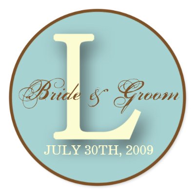 Blue & Brown Monogram L Sticker