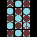 Blue & Brown Peace Dots t-shirts