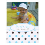 Blue & Brown Polka Dot Party Invitation