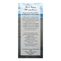 Blue/Brown Sands ~ Beach Wedding Program or Rack Card Template