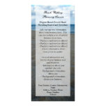 Blue/Brown Sands ~ Beach Wedding Program or Rack Card Template