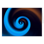 Blue Brown Spiral Greeting Card