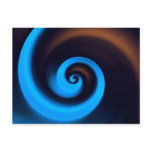 Blue Brown Spiral Postcards
