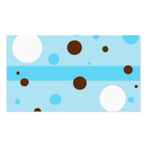 Blue/Brown & White Circles Business Card (back side)