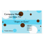 Blue/Brown & White Circles Business Card business cards