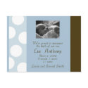 Blue Brown White Dots Postcard (Customizable) by agjanet Blue Brown White Dots Postcard (Customizable)