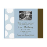 Blue Brown White Dots Postcard  (Customizable)