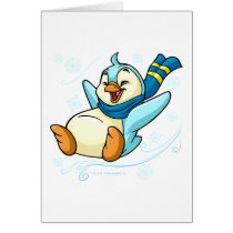 Blue Bruce sliding across ice cards by neopets Blue Bruce sliding across ice cards