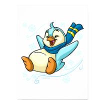 Blue Bruce sliding across ice posters