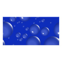 Blue Bubble Bookmark Photo Card