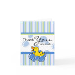 Blue Bubble Ducky Thank You Notes Greeting Cards