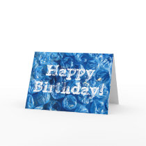 Blue Bubble Texture, Happy Birthday! cards