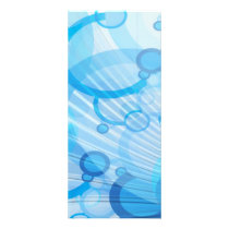 personalize, dooni designs, customize, promotional, bubbles, waves, blue, geometric, abstract, digital, art, water, Rack Card with custom graphic design