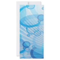 personalize, dooni designs, customize, promotional, bubbles, waves, blue, geometric, abstract, digital, art, water, Rack Card with custom graphic design