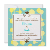 Blue Bubblegum Dotty Invitation by poptasticbride Blue Bubblegum Dotty Invitation