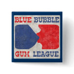 Blue Bubblegum League Pinback Button