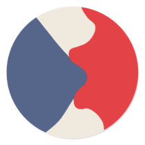 Blue Bubblegum League Round Stickers