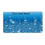 Blue bubbles background personalized shipping label