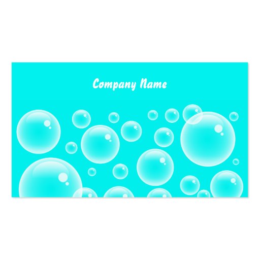 Blue Bubbles, Company Name Business Card Template (front side)