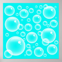 Blue Bubbles Posters
