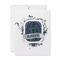 Blue Buddha Art invitations by BuddhaGifts Blue Buddha Art invitations