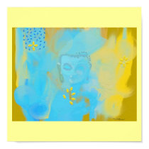 blue buddha posters by Marjio blue buddha posters